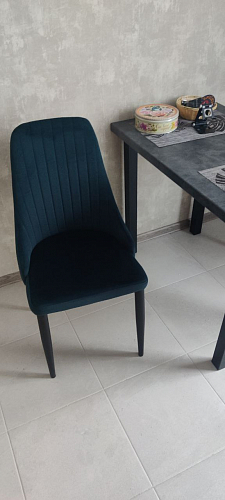 Стул на металлокаркасе Kora dark gray / black фото покупателя 480