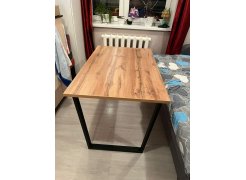 Стол Лота Лофт 140 25 мм черный матовый / бетон фото покупателя 973