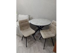 Стул на металлокаркасе Чилли синяя ткань / белый фото покупателя 151