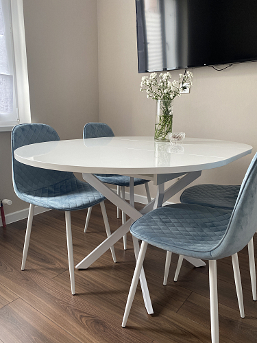 Стул на металлокаркасе Capri голубой фото покупателя 5