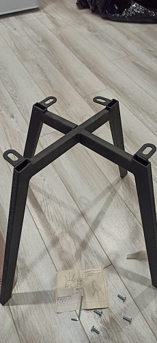 Стул на металлокаркасе Чилли К кирпичный / черный фото покупателя 386