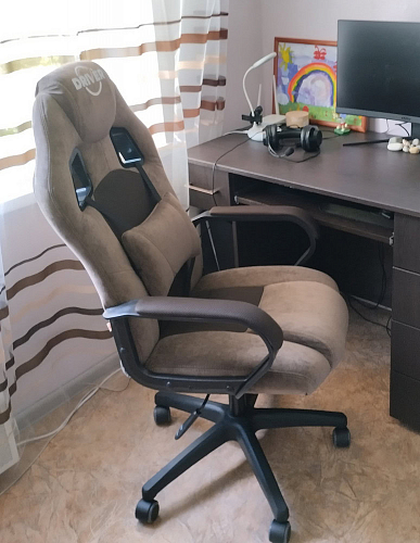 Компьютерное кресло Driver/Драйвер кожзам черный / ткань черный фото покупателя 44