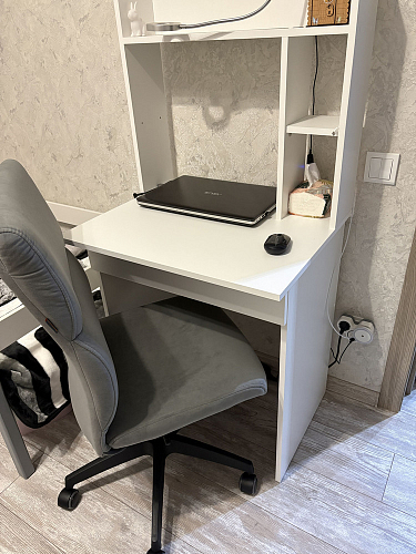 Компьютерное кресло Benefit/Бенефит флок серый 29 фото покупателя 45