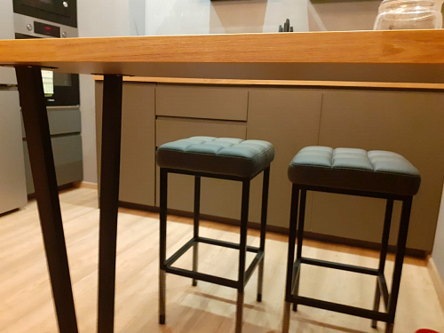 Барный стул Лофт катания лаванда / белый матовый фото покупателя 60