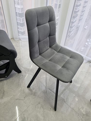 Стул на металлокаркасе Чилли черный / зеленый фото покупателя 993