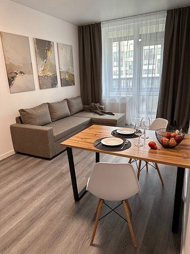 Стол Лота Лофт 140 25 мм черный матовый / бетон фото покупателя 802