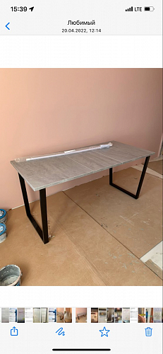 Деревянный стол Лота Лофт 140х80 черный матовый / бетон светлый фото покупателя 630