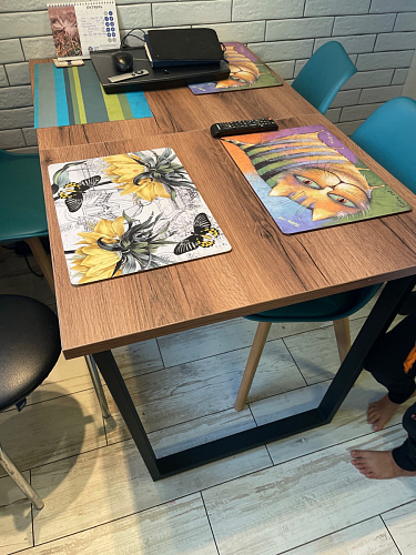 Деревянный стол Лота Лофт 120x75 дуб крафт табачный / черный матовый фото покупателя 255