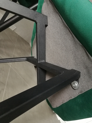 Стул на металлокаркасе Чилли К светло-серый велюр / черный каркас фото покупателя 1506