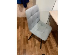 Стул на металлокаркасе Чилли синяя ткань / белый фото покупателя 97