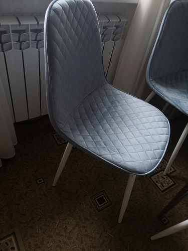 Стул на металлокаркасе Capri голубой фото покупателя 122