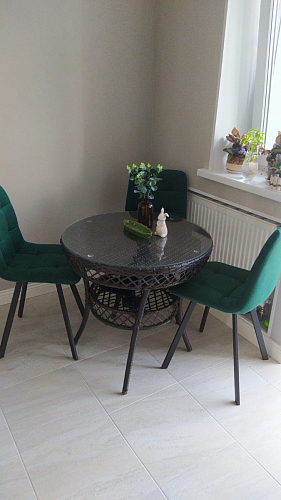 Стул на металлокаркасе Чилли К кирпичный / черный фото покупателя 620