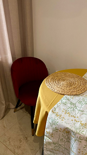 Стул на металлокаркасе Gabi 1 light blue / black / gold фото покупателя 409