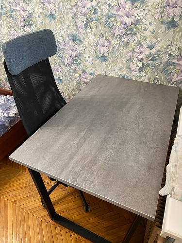 Стол Лота Лофт 140 25 мм черный матовый / бетон фото покупателя 730