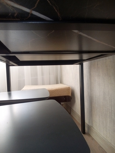 Стол Центавр дуб галифакс / черный матовый фото покупателя 65