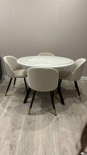 Стул на металлокаркасе Gabi latte / gold / black фото покупателя 754