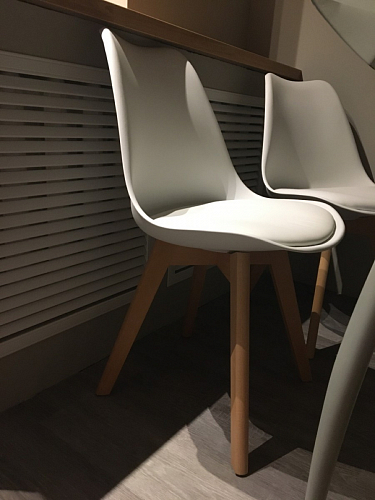 Деревянный стул Bonuss темно-серый / черное сидение / черный фото покупателя 2