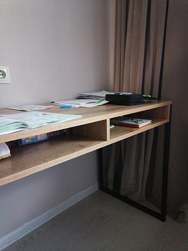 Письменный стол Леон Лофт бетон / черный матовый фото покупателя 112