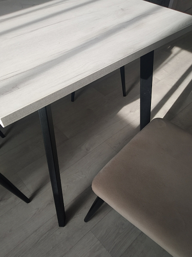 Стол раскладной Колон Лофт 120 32 мм дуб галифакс табако / черный матовый фото покупателя 137