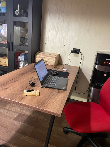 Деревянный стол Лота Лофт 120х75 белый матовый / дуб крафт золотой фото покупателя 214