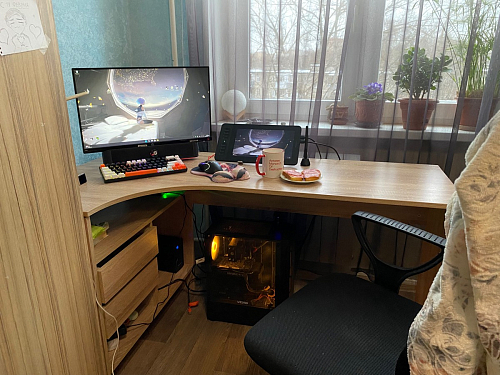 Письменный стол СПм-25 левый белый  - Уцененный экземпляр фото покупателя 63