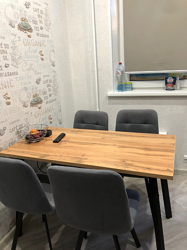 Обеденная группа Эделин темно-серый / бетон / черный матовый фото покупателя 4