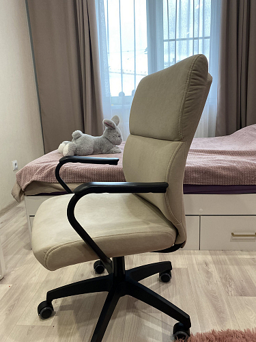 Компьютерное кресло Benefit флок бежевый 7 фото покупателя 14