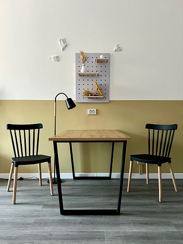 Деревянный стол Лота Лофт 140х80 дуб крафт табачный / черный матовый фото покупателя 769