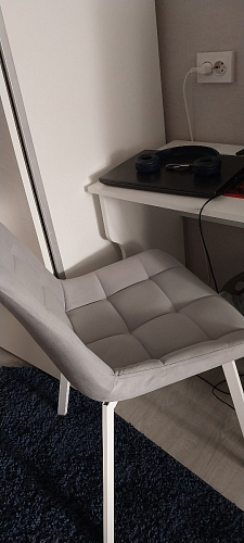 Стул на металлокаркасе Челси серый 02 / черный фото покупателя 27