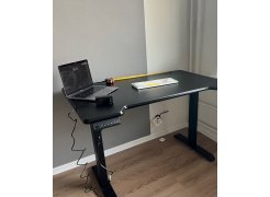 Компьютерный стол Маркос 140х80 светло-серый / черный фото покупателя 56