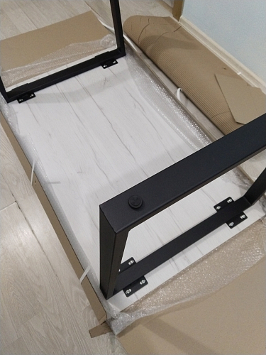 Деревянный стол Лота Лофт 120х75 белый матовый / дуб крафт золотой фото покупателя 439