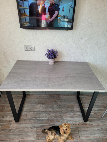 Деревянный стол Лота Лофт 120x75 дуб крафт табачный / черный матовый фото покупателя 102