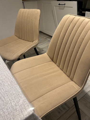 Стул на металлокаркасе Седа К латте / черный фото покупателя 252