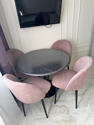 Стол Тулип 90х73 дуб вотан / белый  - Уцененный экземпляр фото покупателя 87