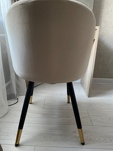 Стул на металлокаркасе Gabi latte / gold / black фото покупателя 106