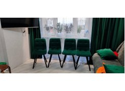 Стул на металлокаркасе Чилли синяя ткань / белый фото покупателя 412