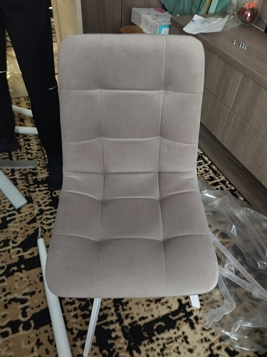 Стул на металлокаркасе Чилли бежевый / белый каркас фото покупателя 854