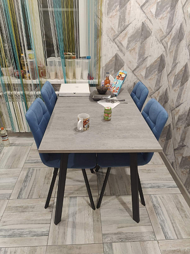 Стол раскладной Колон Лофт 120 32 мм дуб галифакс табако / черный матовый фото покупателя 65