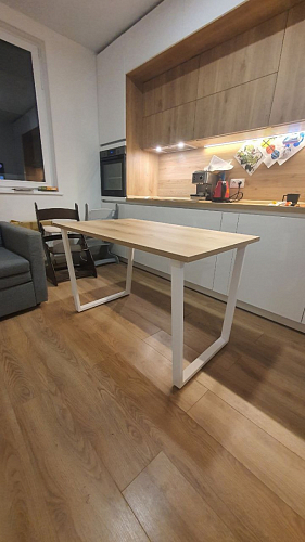 Стол Лота Лофт 120 32 мм бетон / черный матовый фото покупателя 178