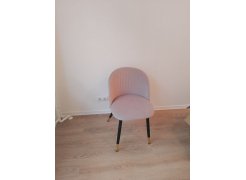 Стул на металлокаркасе Gabi 1 бежевый / черный с серебряными наконечниками фото покупателя 285