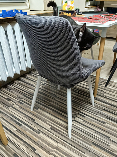 Стул на металлокаркасе Седа К латте / черный фото покупателя 288