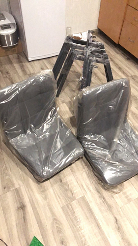 Стул на металлокаркасе Чилли К светло-серый велюр / черный каркас фото покупателя 399