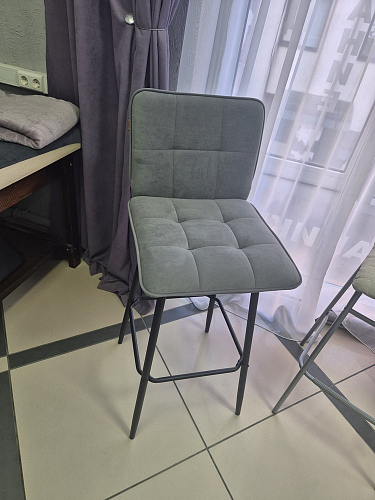 Барный стул Bari серый велюр фото покупателя 3