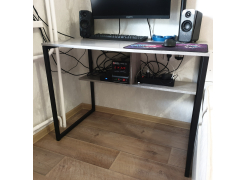 Письменный стол Клер Лофт дуб вотан / черный матовый фото покупателя 10