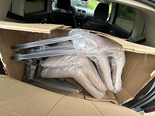 Стул на металлокаркасе Седа К латте / черный фото покупателя 106