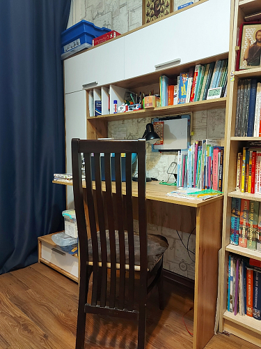 Письменный стол Лайт 03.243 дуб золотой (craft) / белый премиум фото покупателя 272