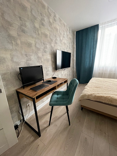 Письменный стол Леон Лофт черный матовый / дуб вотан фото покупателя 118