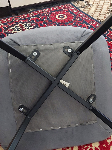 Стул на металлокаркасе Чилли черный / голубой фото покупателя 623