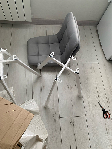 Стул на металлокаркасе Чилли черный / зеленый фото покупателя 723