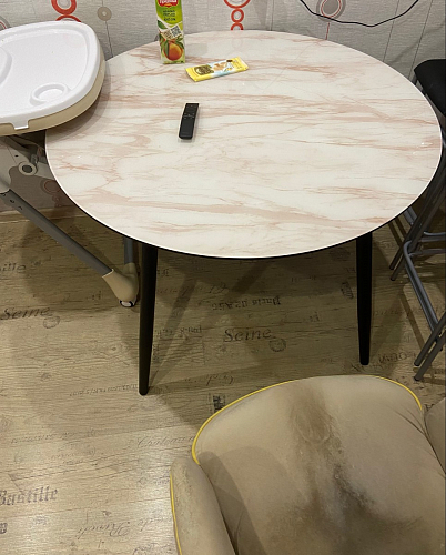 Стеклянный стол Анселм белый фото покупателя 21